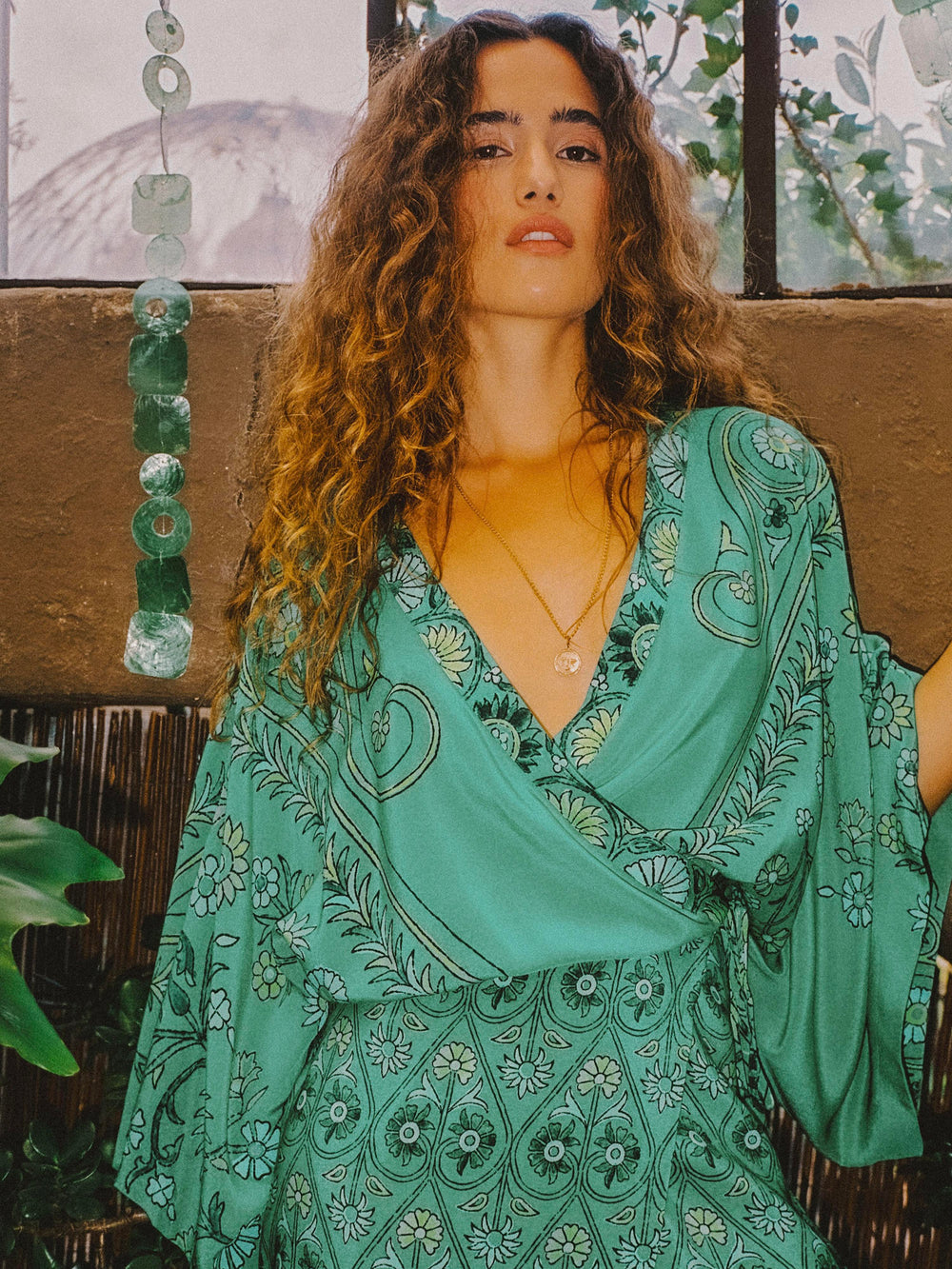 darjeeling silk robe mini dress | Boteh