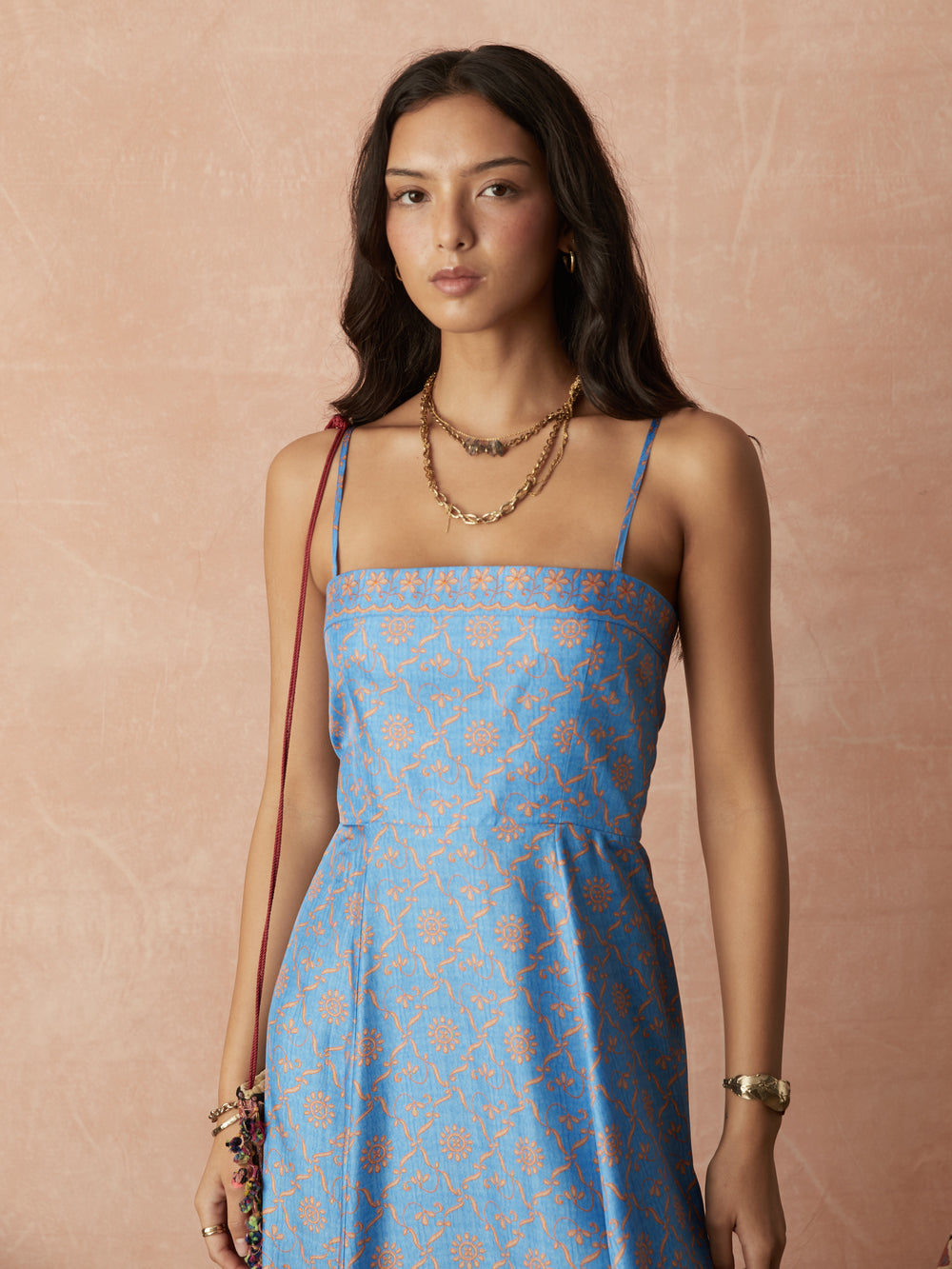 serin silk bodice maxi dress | Boteh
