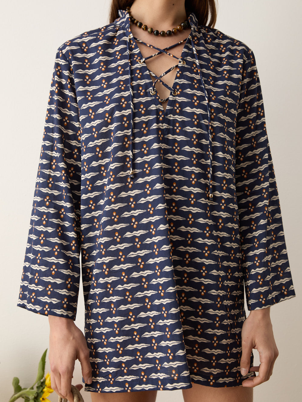 palmetto lace up tunic dress | Boteh