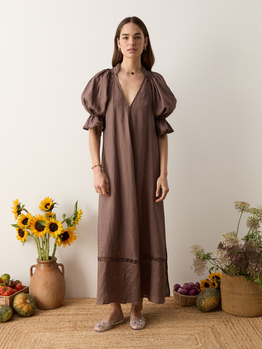 myra smock maxi dress | Boteh