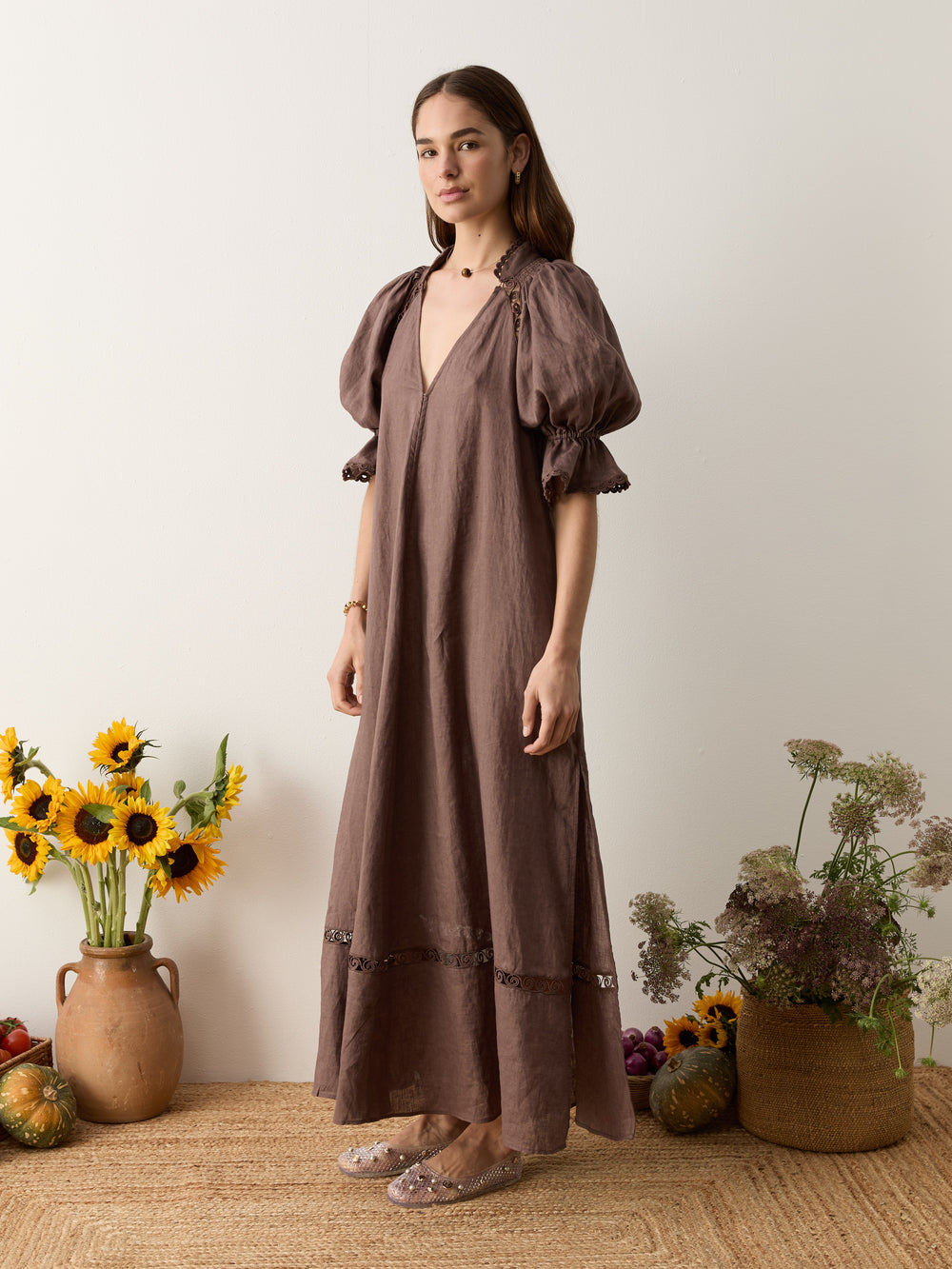 myra smock maxi dress | Boteh