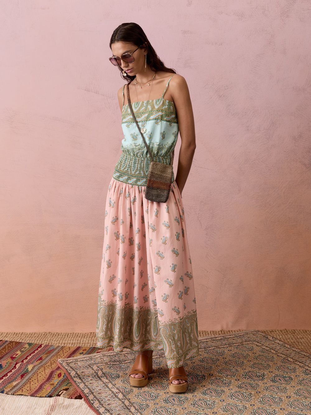 Lucent Drop Waist Maxi Dress