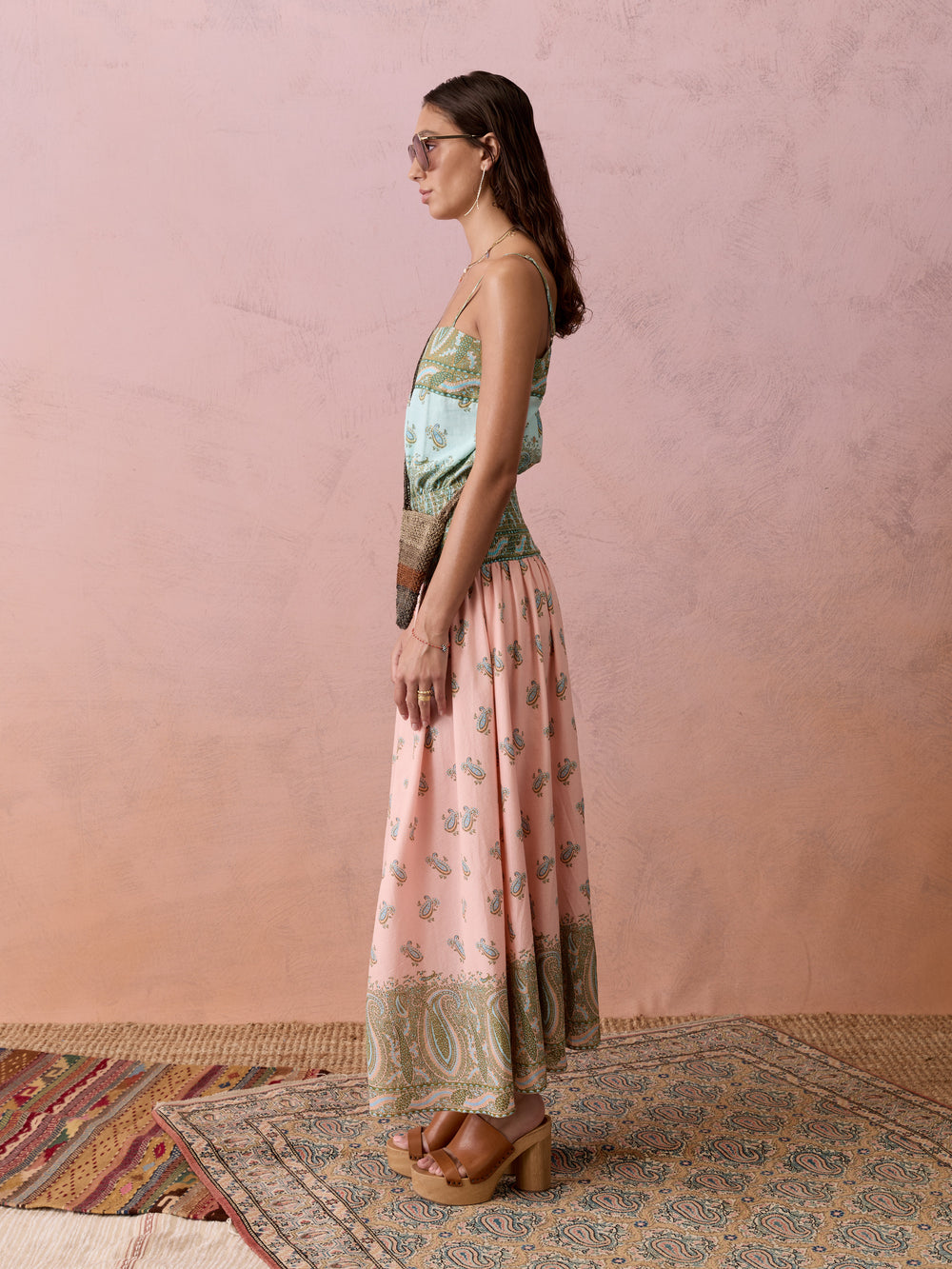 Lucent Drop Waist Maxi Dress | Boteh