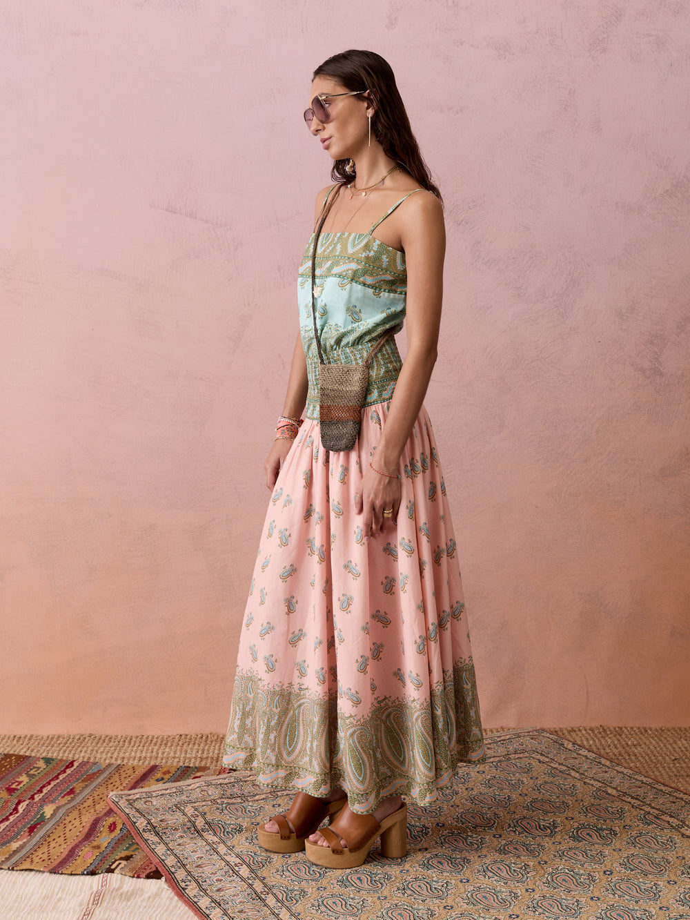Lucent Drop Waist Maxi Dress | Boteh