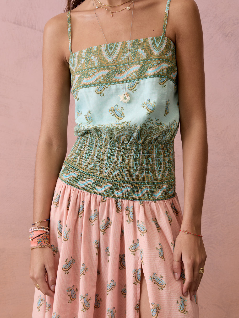 Lucent Drop Waist Maxi Dress | Boteh