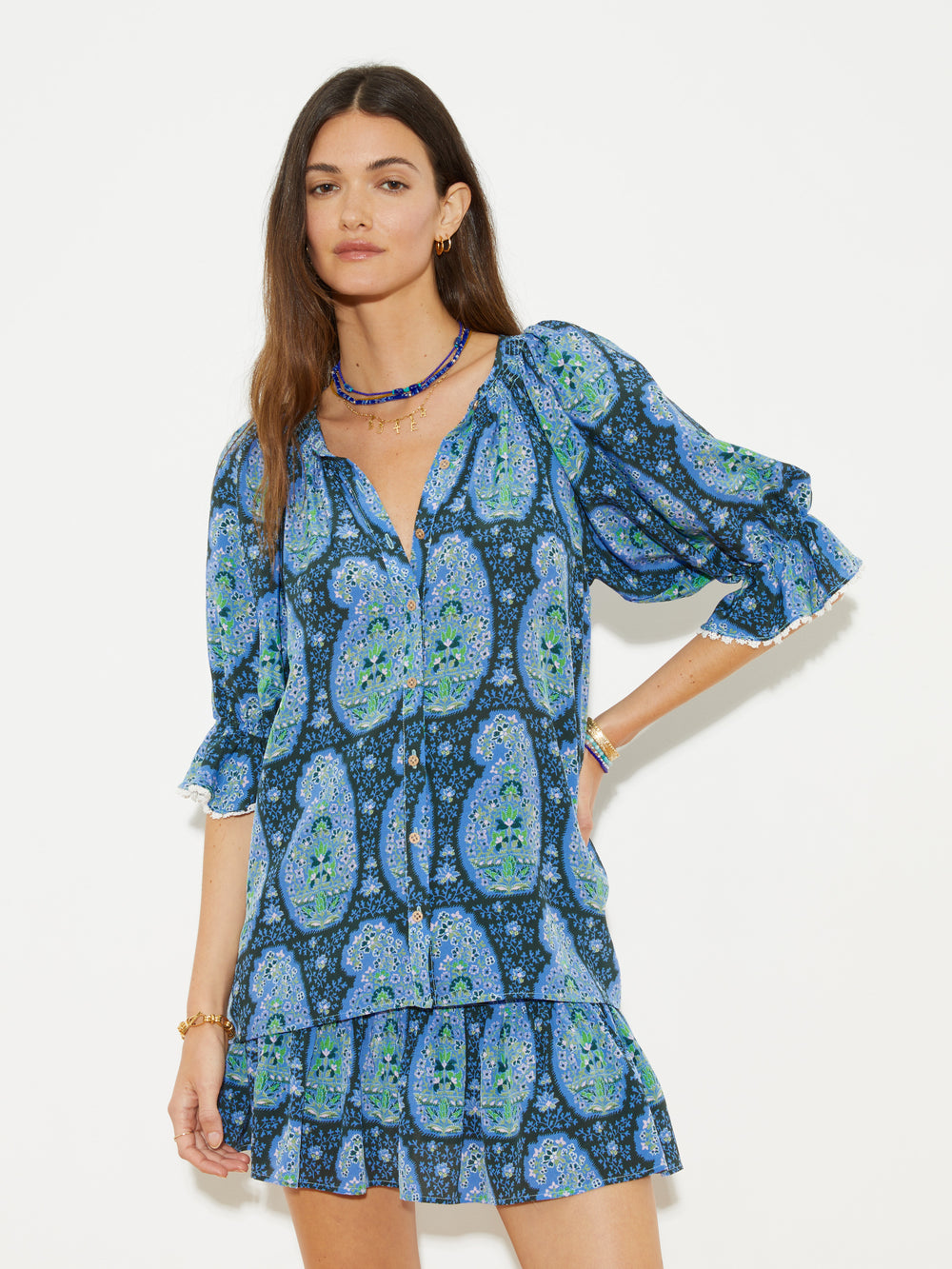 Onda Short Sleeve Blouse | Boteh