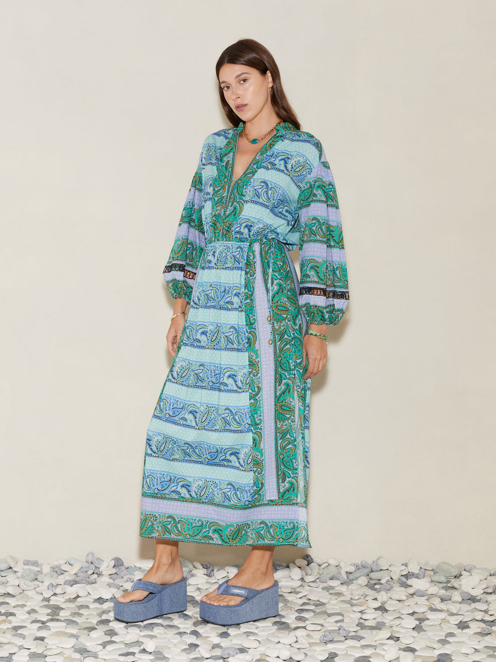 Fraiche Maxi Smock Dress | Boteh