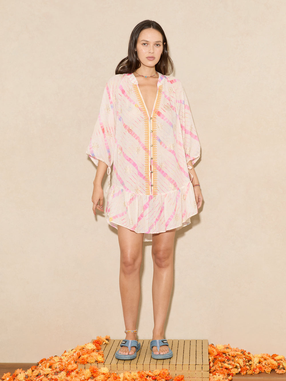 Aurora Sheer Frill Dress | Boteh