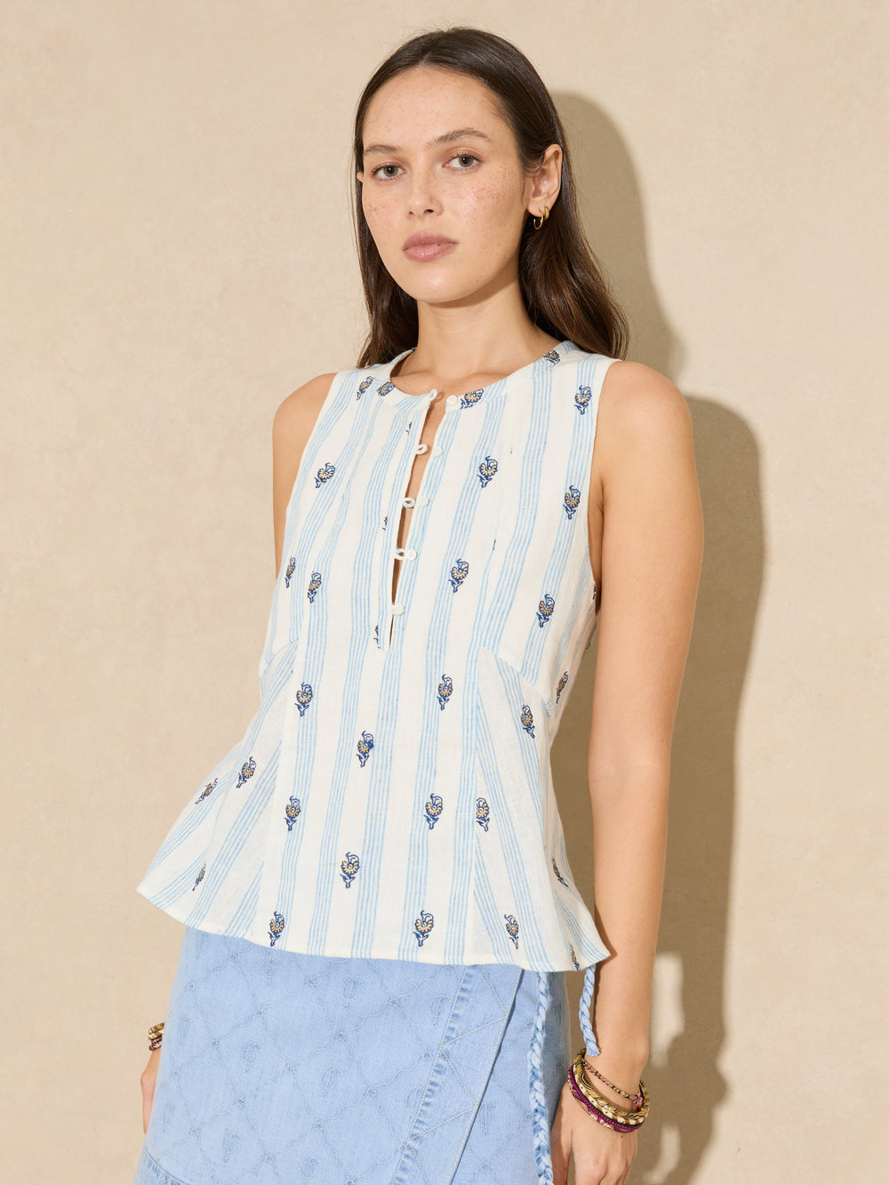 Sirenuse Peplem Top | Boteh