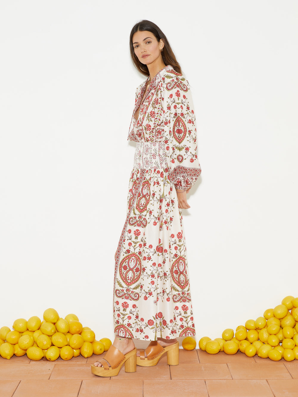Ceres Shirred Maxi Dress | Boteh