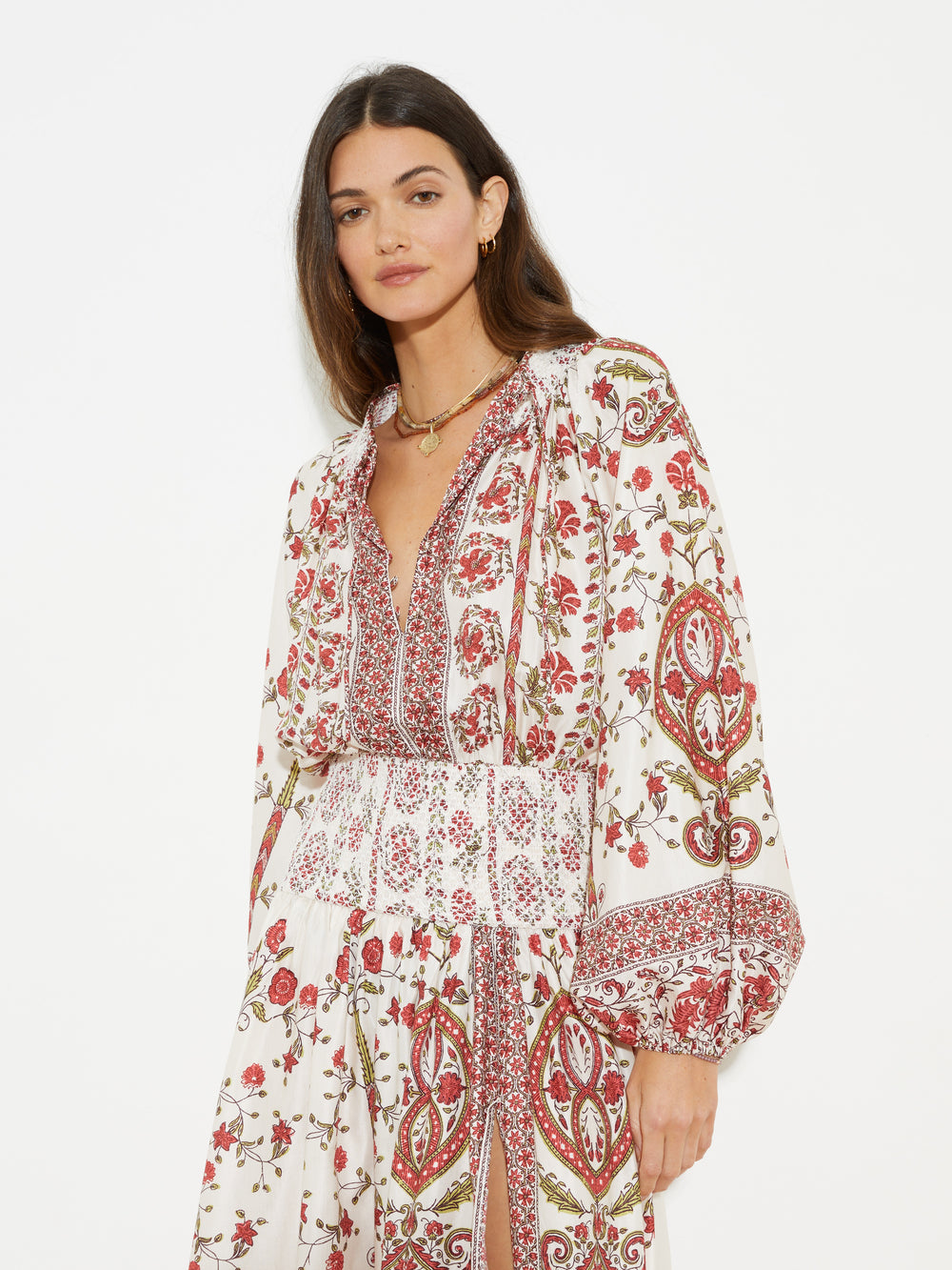 Ceres Shirred Maxi Dress | Boteh