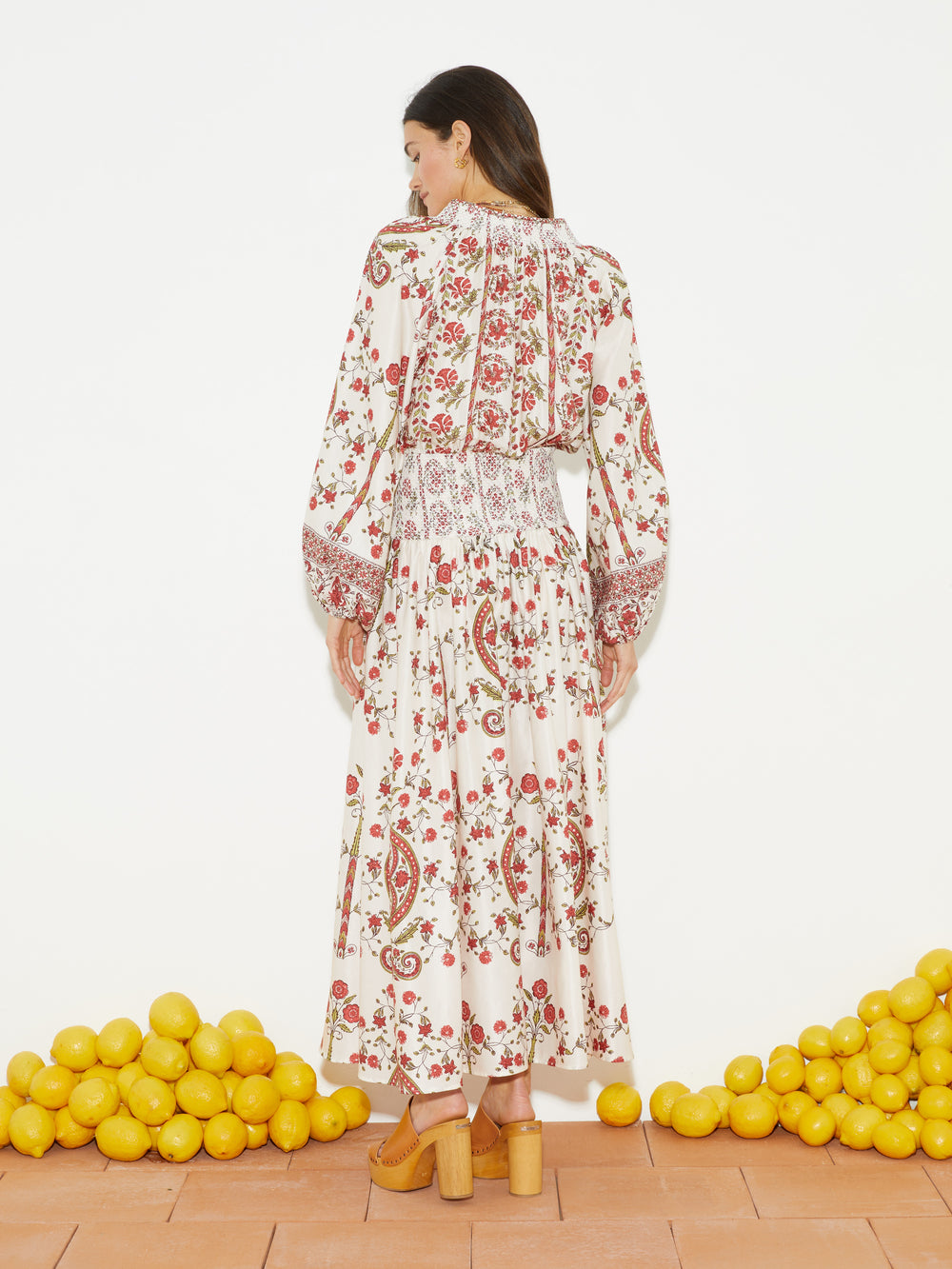 Ceres Shirred Maxi Dress | Boteh