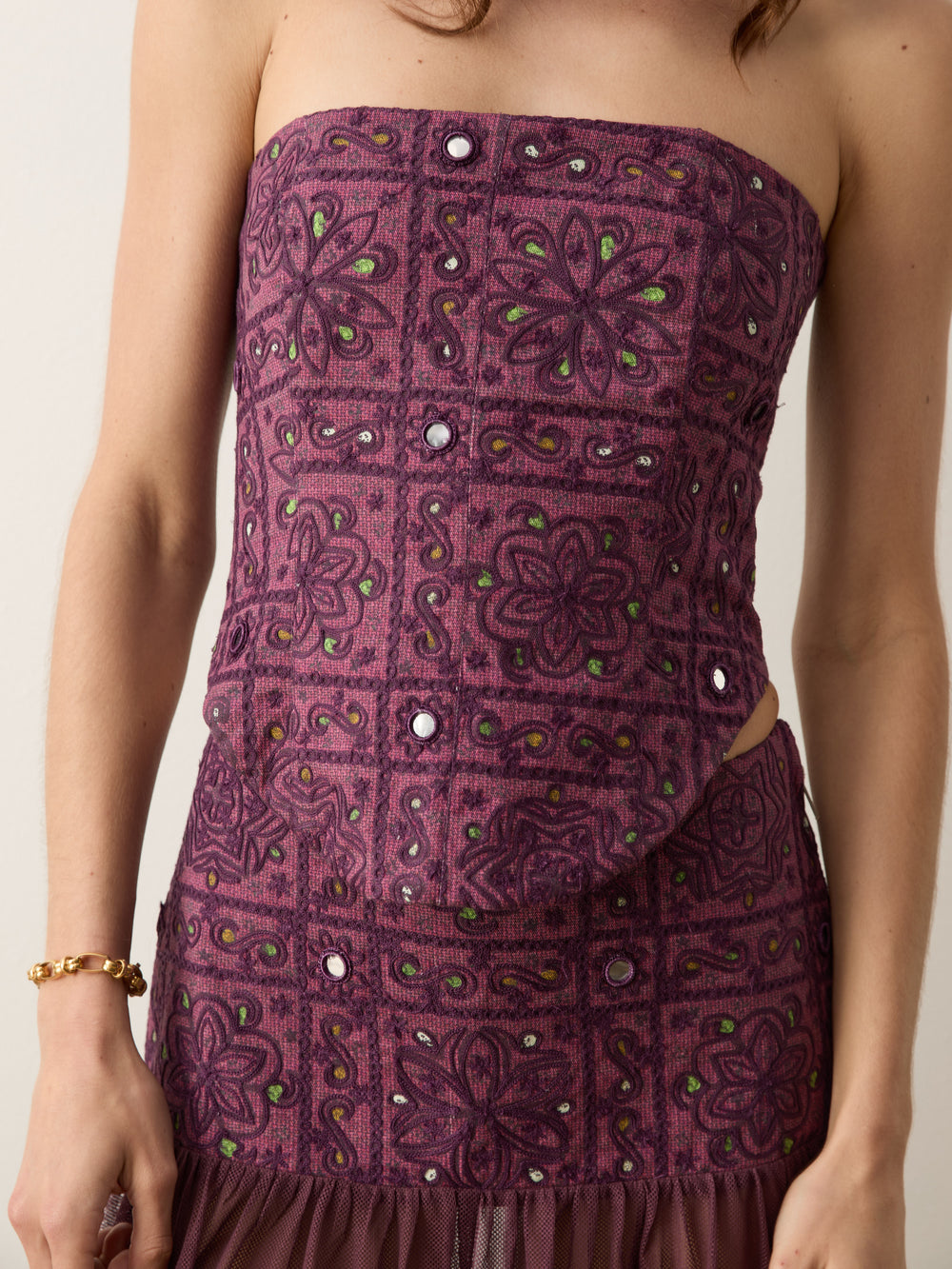 folkora embellished bodice