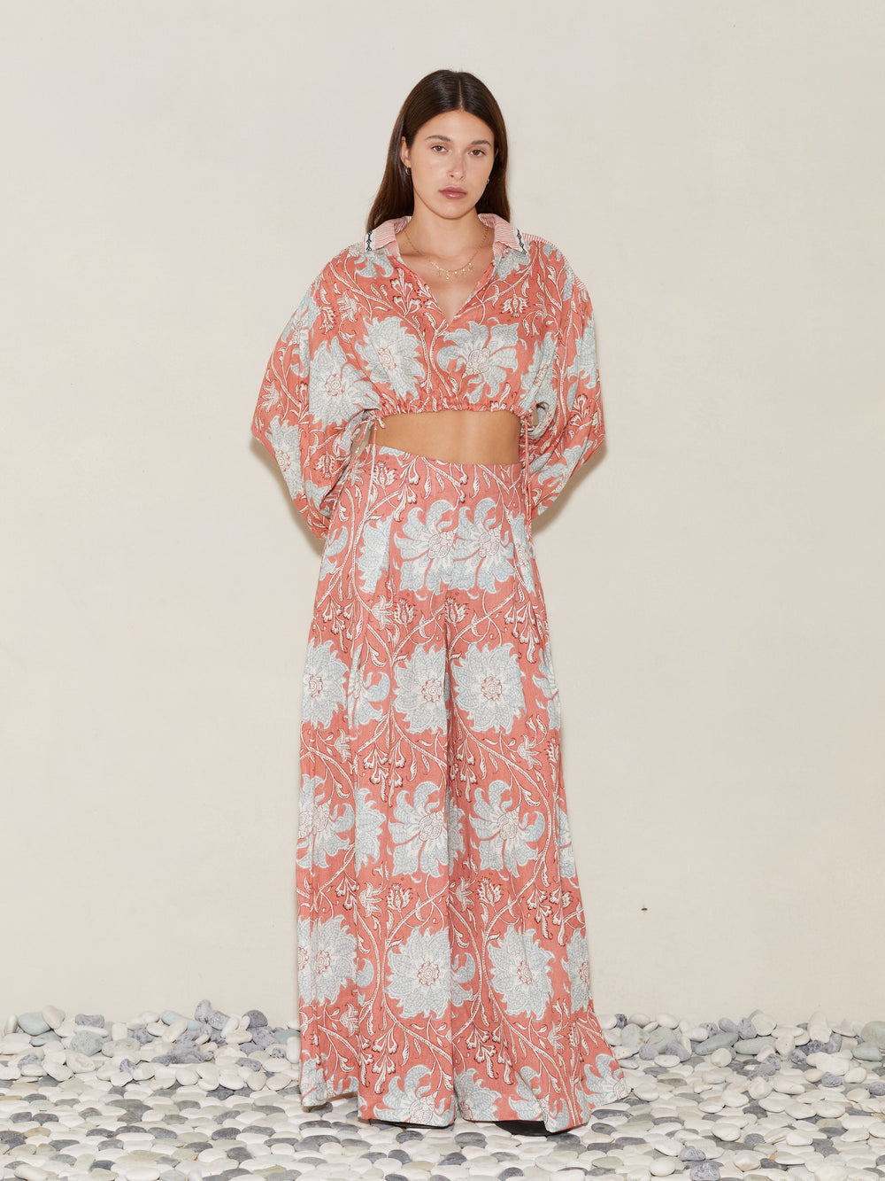 De Flore Wide Leg Tailored Pant