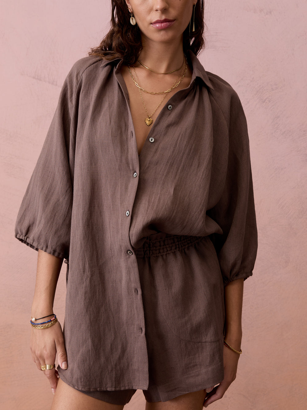 La Ponche Shirt Mocha | Boteh