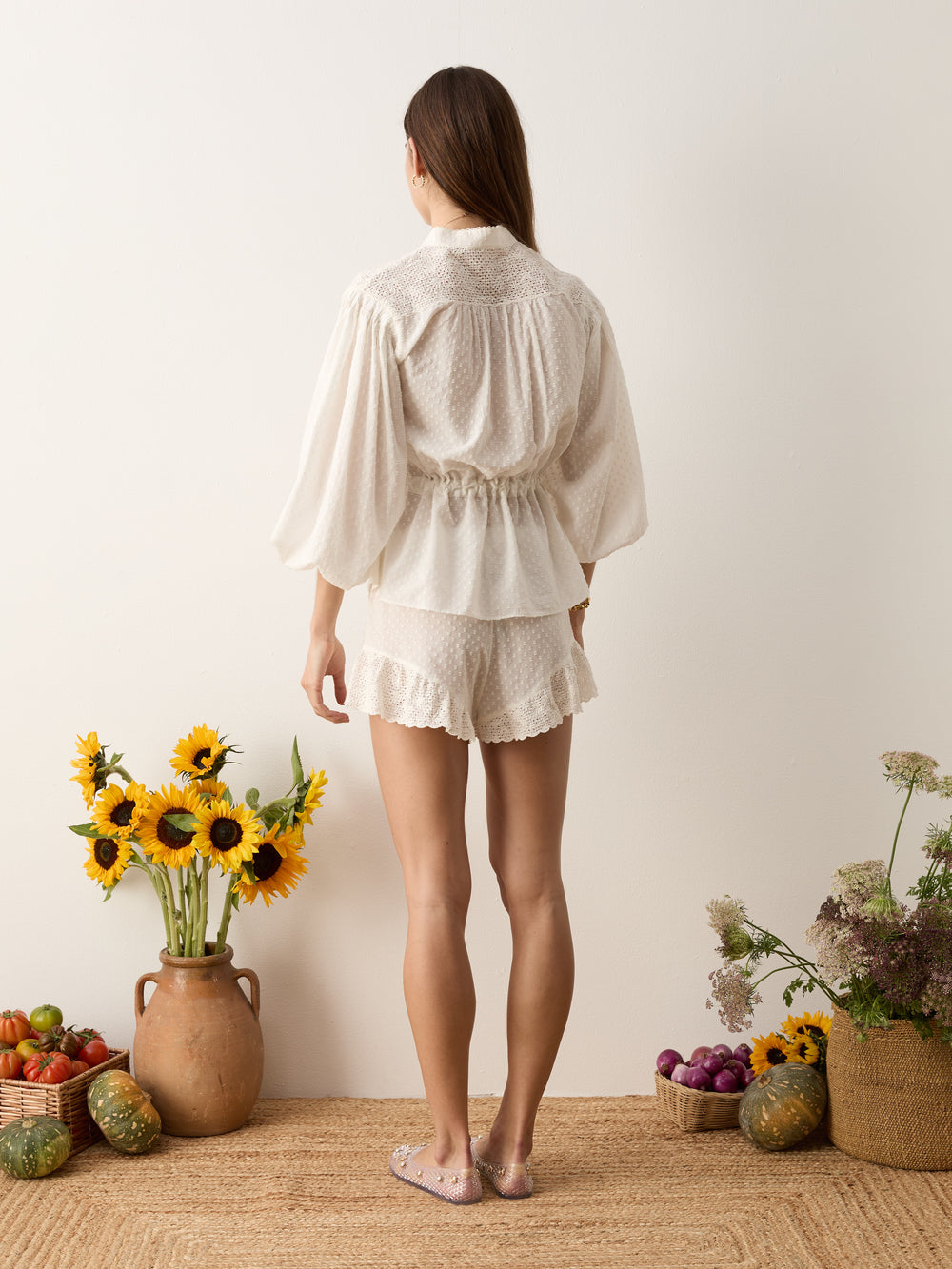 serenia smock blouse w waist tie | Boteh