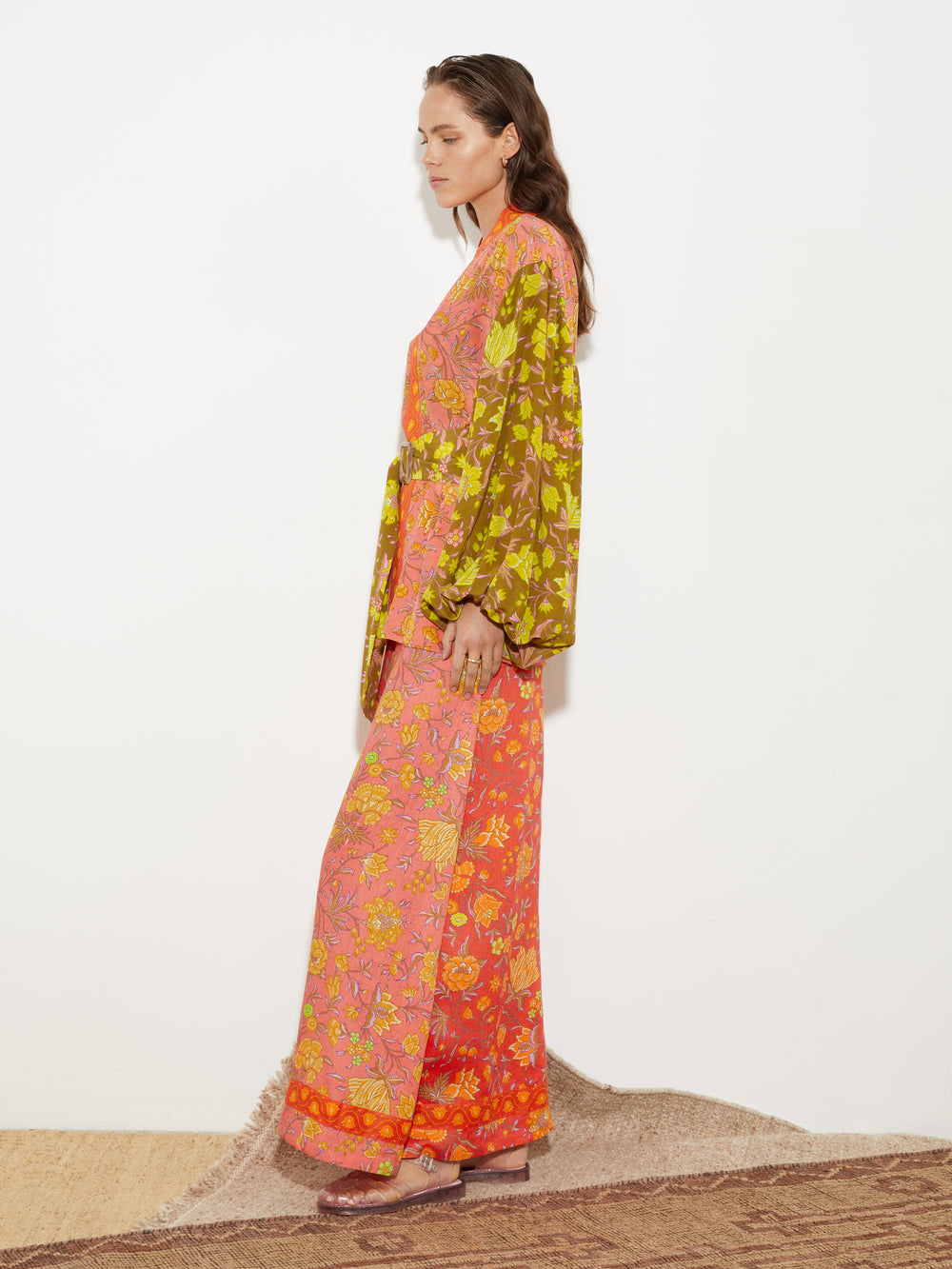 Alvita Silk Robe w Belt | Boteh