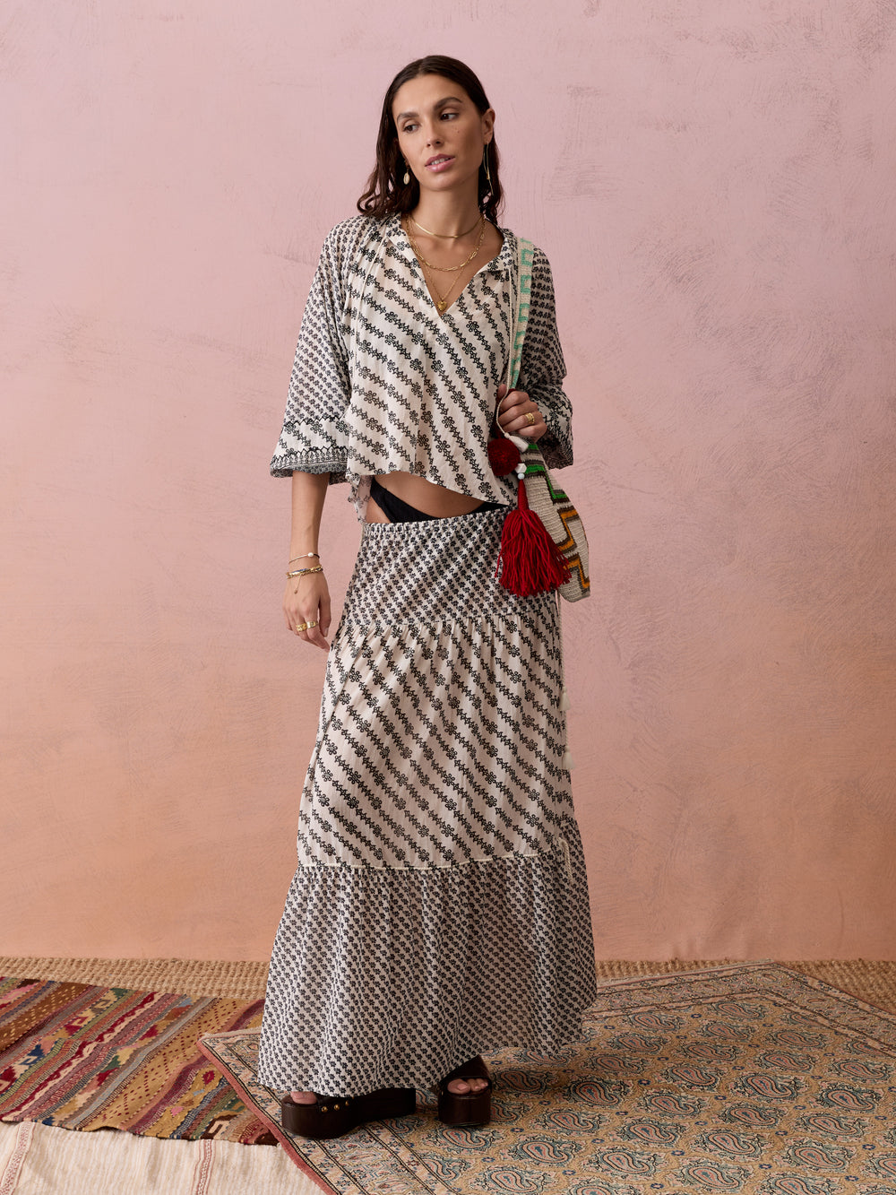 Levante Embroidered Smock Blouse | Boteh