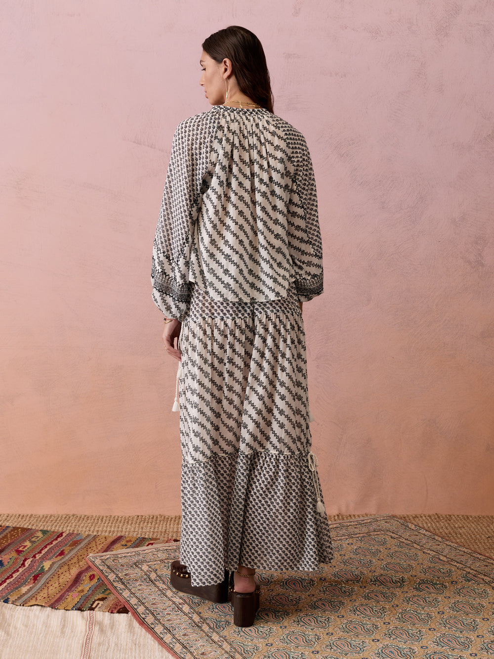 Levante Embroidered Smock Blouse | Boteh