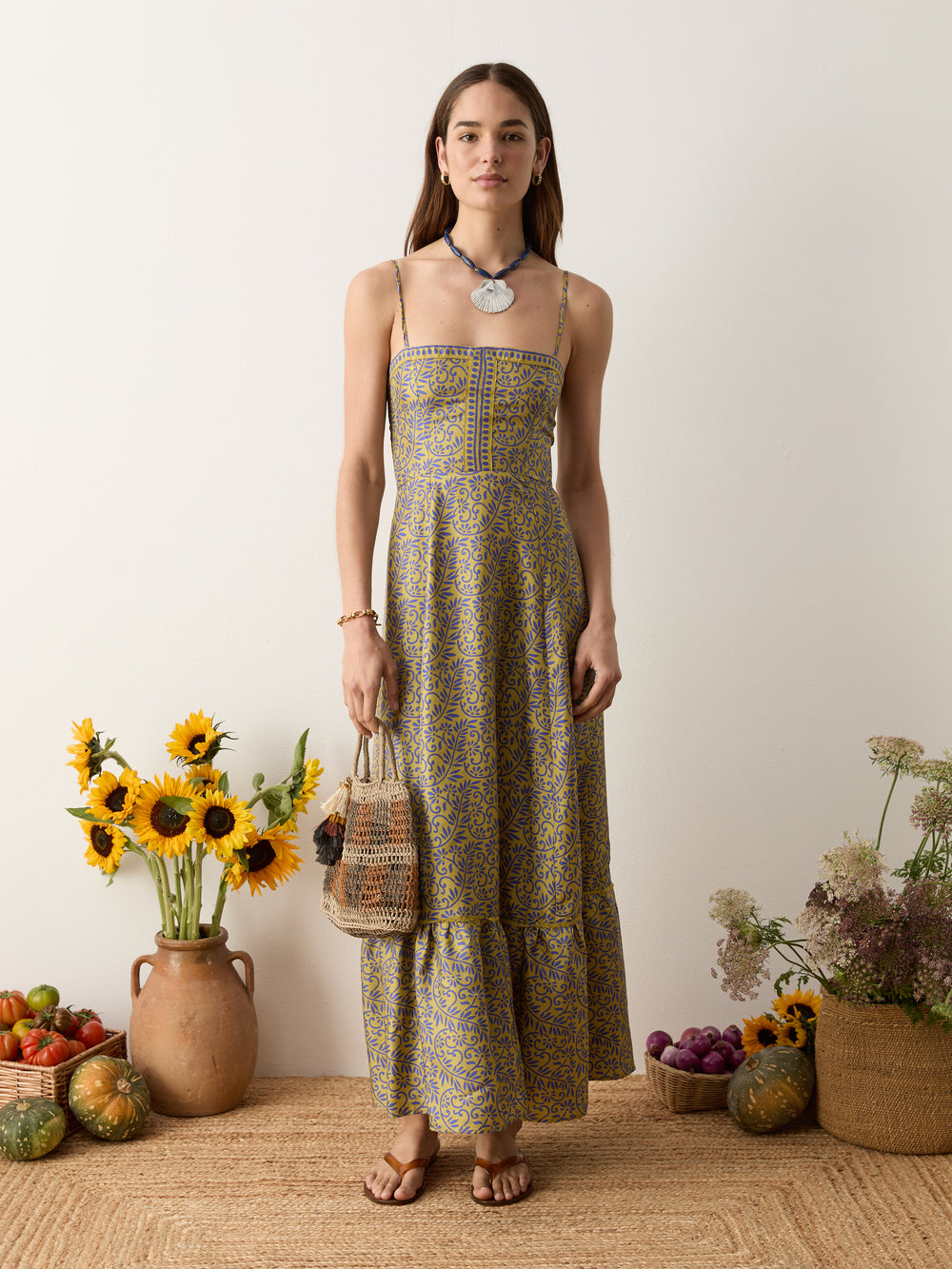 verve bodice maxi dress