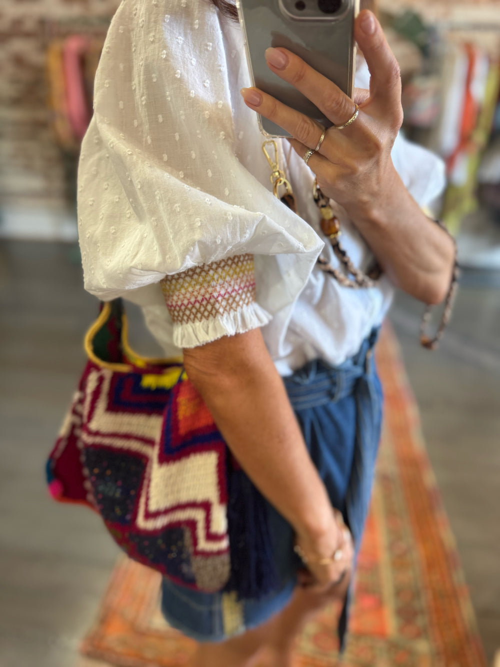 Lido Smocked Ss Blouse | Boteh