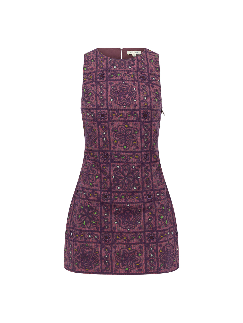folkora embellished mini dress | Boteh
