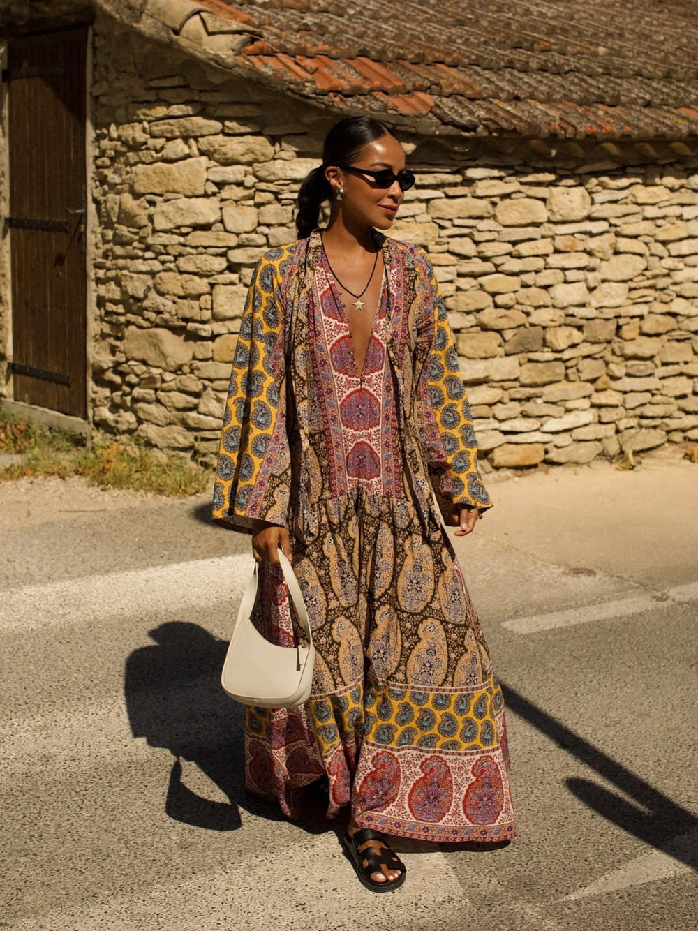 Pietro Wide Sleeve Maxi Dress | Boteh