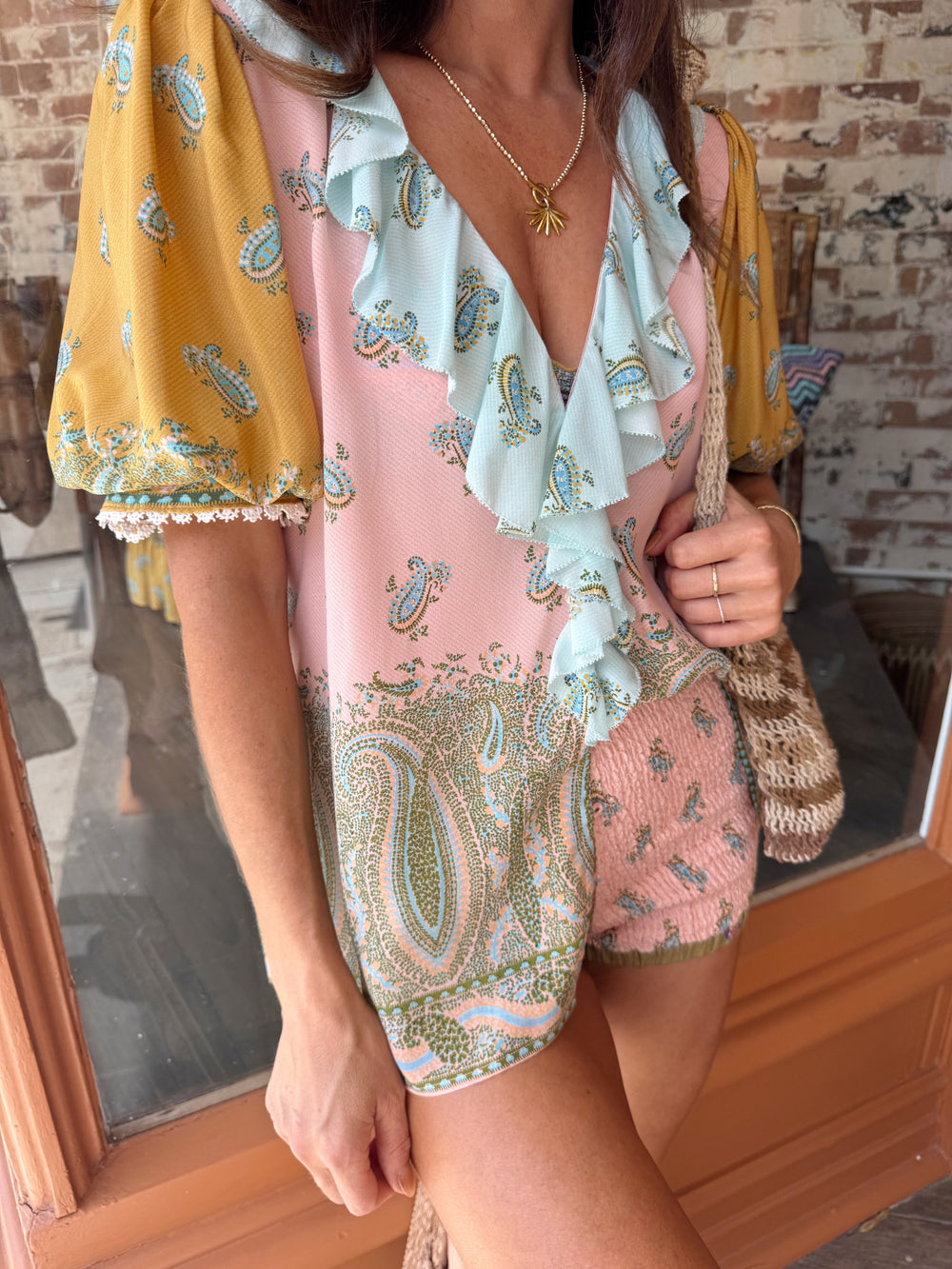 Lucent Silk Ruffle Blouse | Boteh