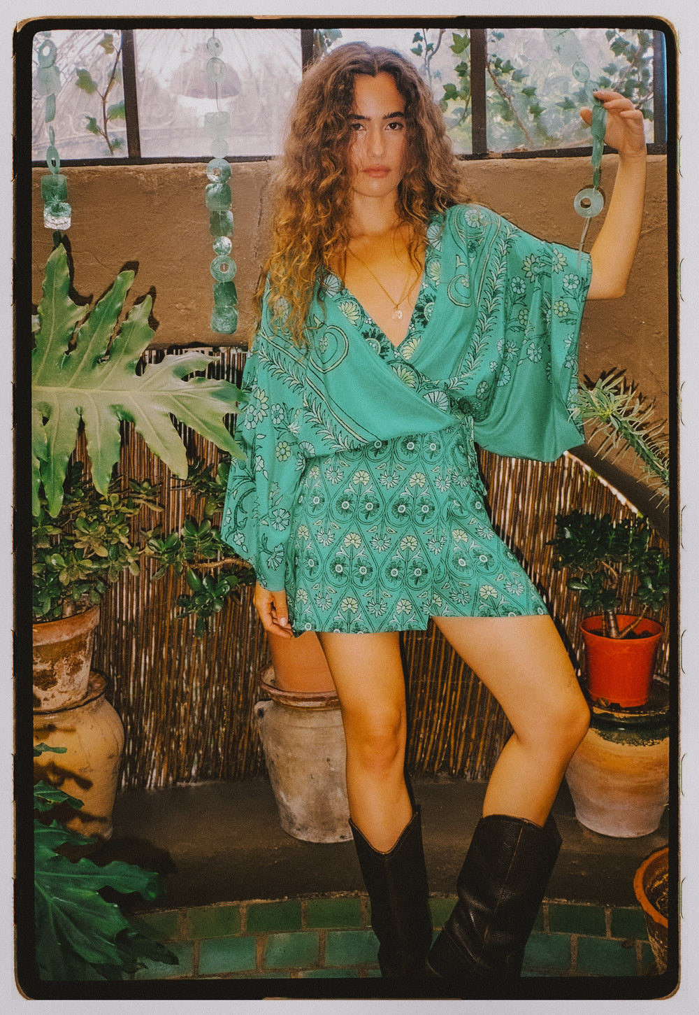 darjeeling silk robe mini dress | Boteh