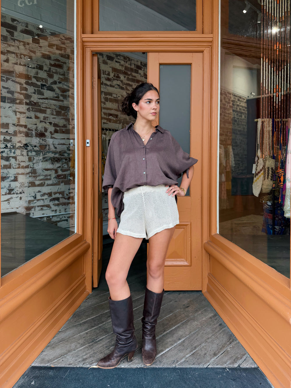La Ponche Shirt Mocha | Boteh
